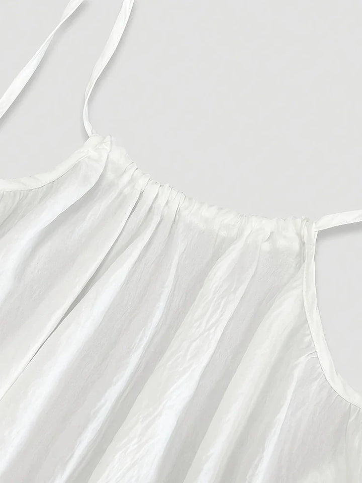 Women's Solid Color Backless Cami Dress
