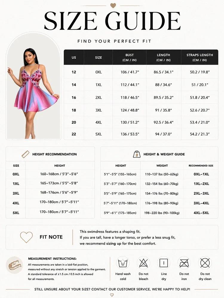 Romantic Floral Embroidered Plus Size Babydoll