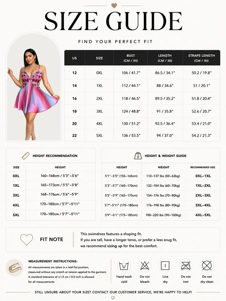 Romantic Floral Embroidered Plus Size Babydoll