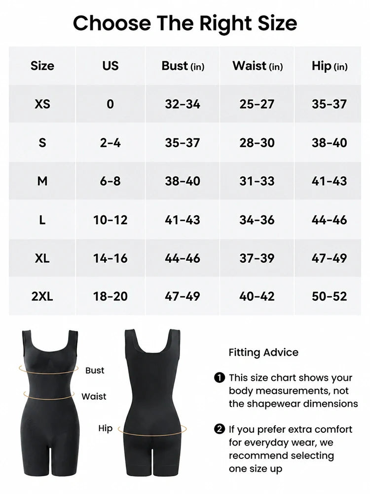 Back Pull Down Easy Bathroom Shaping Bodysuit | Tummy & Butt Contour Shapewear