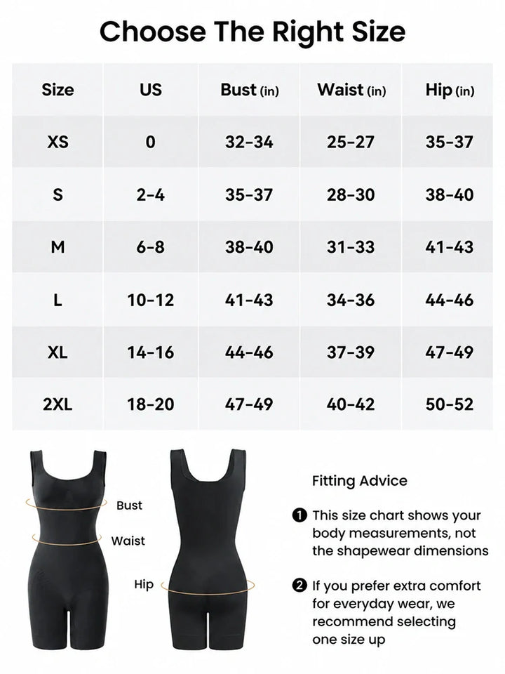 Back Pull Down Easy Bathroom Shaping Bodysuit | Tummy & Butt Contour Shapewear