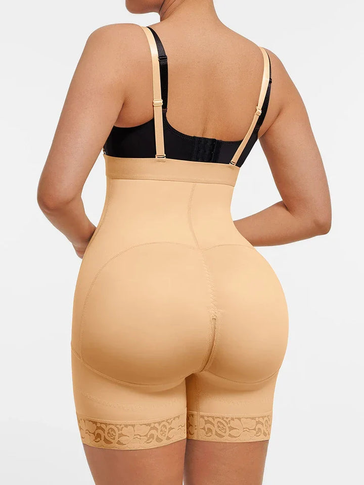 Butt Lifting Body Shaper with Zip Crotch Smooth Tummy Control