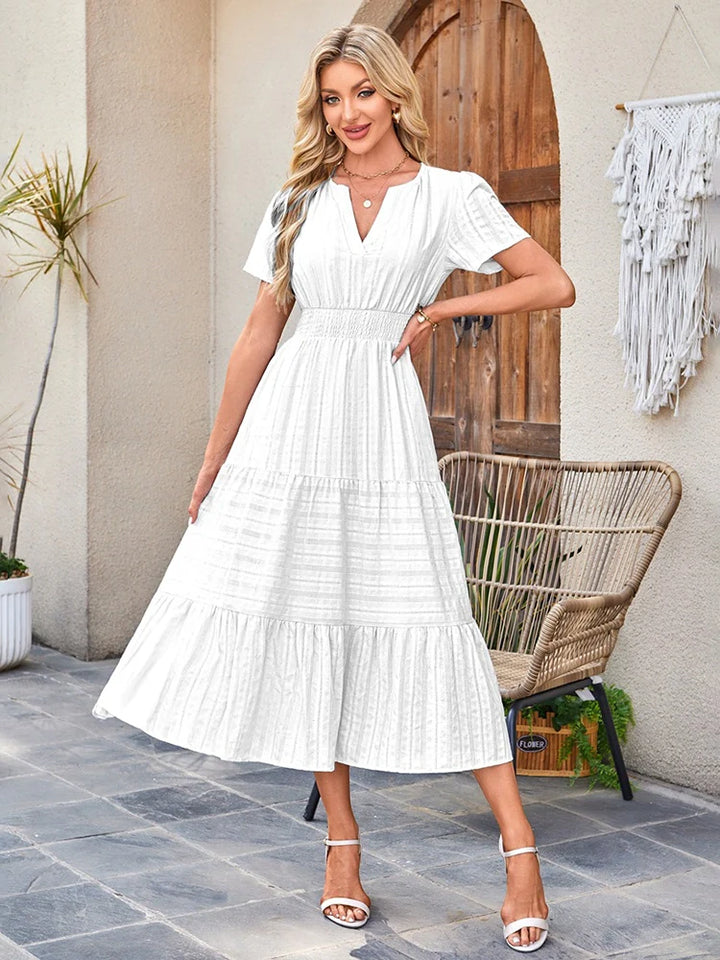 Women’s Casual Short Sleeve Maxi Dress with Pockets