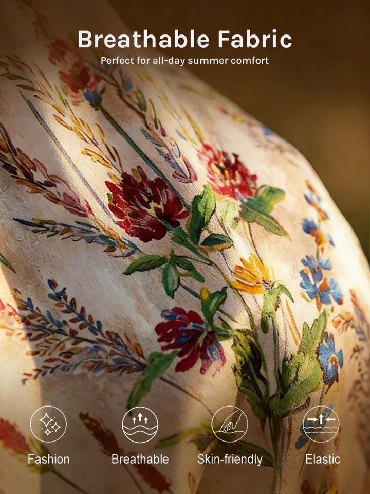 Boho Floral Cami A-Line Summer Dress