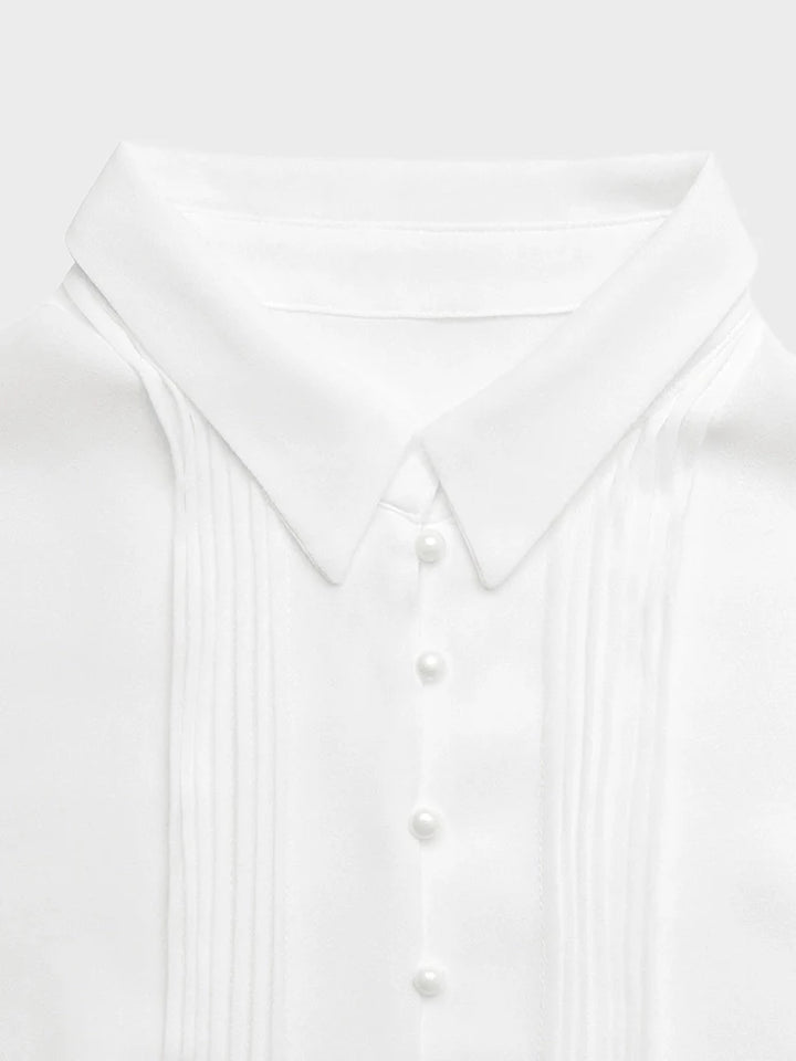Women's Collared Button Front Midi Dress