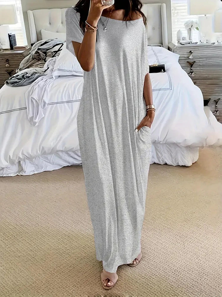 Women's Butterfly Heart Tie-Dye Nightgown with Pockets