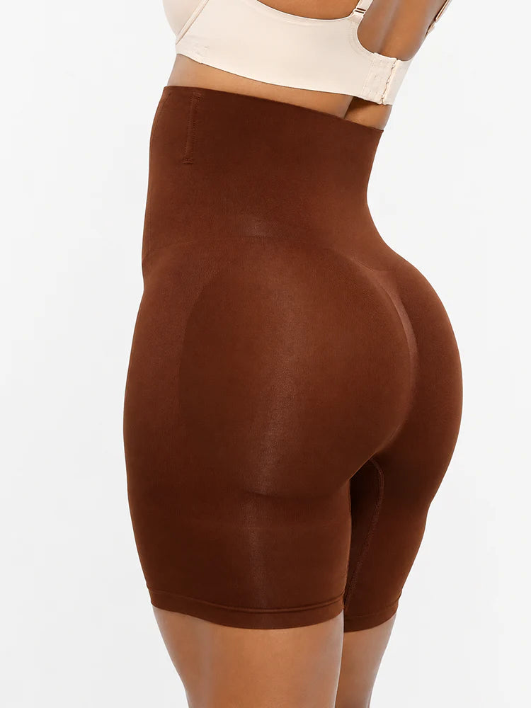 Seamless High-Waisted Sculpting Shorts with Butt-Lifting Support