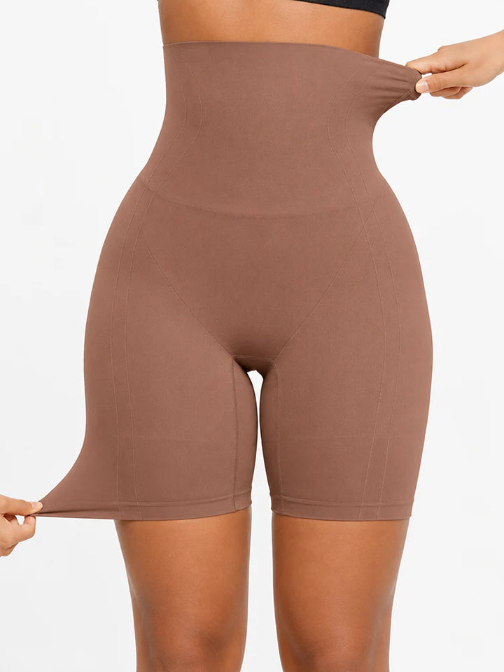 Seamless High-Waisted Sculpting Shorts with Butt-Lifting Support