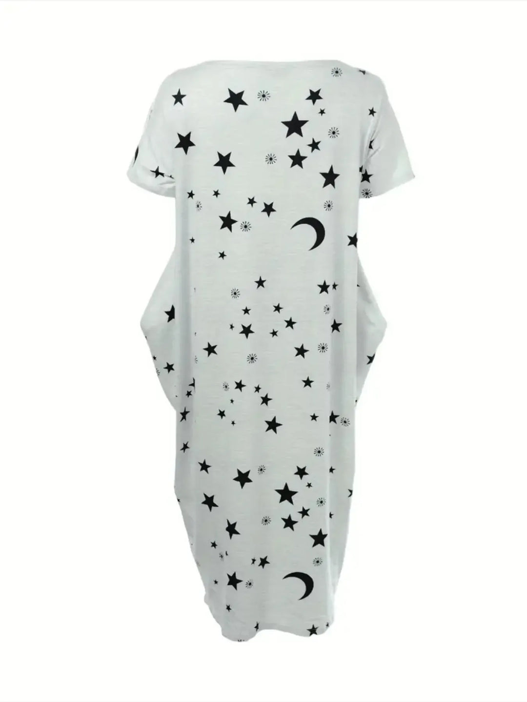 Women's Butterfly Heart Tie-Dye Nightgown with Pockets
