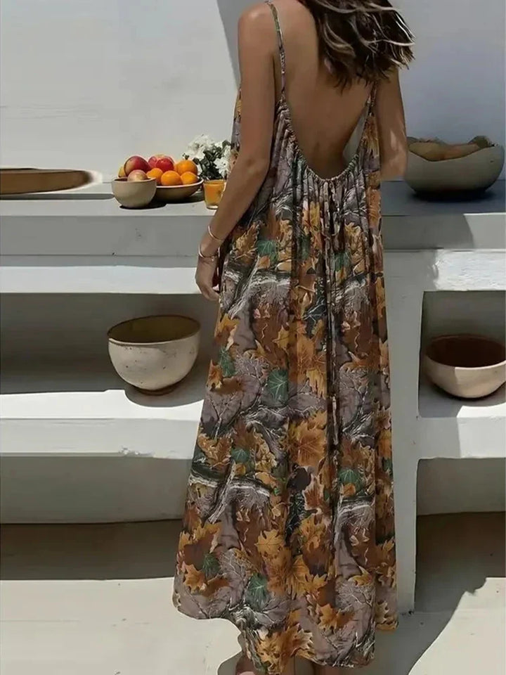 Women's Solid Color Backless Cami Dress