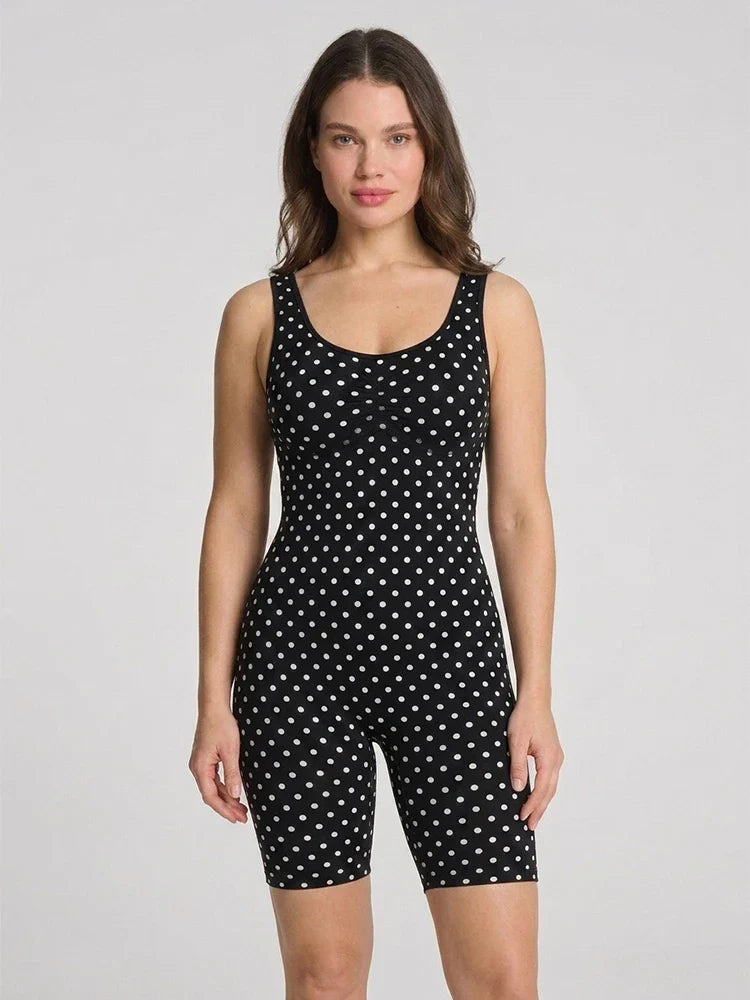 Back Pull Down Easy Bathroom Shaping Bodysuit | Tummy & Butt Contour Shapewear