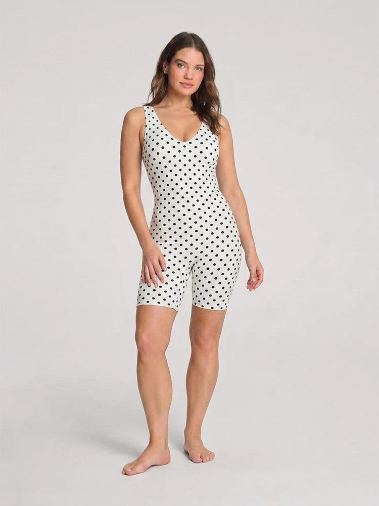 Back Pull Down Easy Bathroom Shaping Bodysuit | Tummy & Butt Contour Shapewear